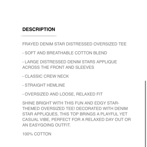 # 240 Sage & Fig Distressed Star-Patterned Cream and Blue Top - Picture 4 of 5